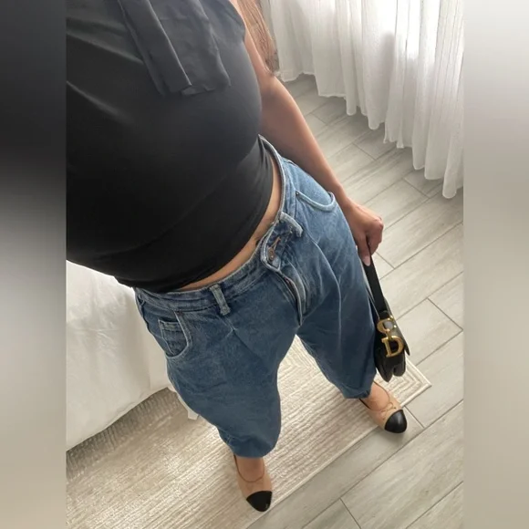 ZARA Blue Boyfriend Jeans - Picture 6 of 9